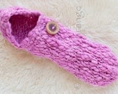 OOAK Newborn Reversible Hooded Cocoon with Removable Tree Branch Button - Pink Orchid - Photography Prop - Summer Collection