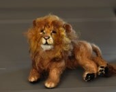 Needle felted Animals Lion-King of Beasts-Soft Sculpture by Daria Lvovsky