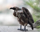 Needle Felted   Animals-Halloween decoration-African White-backed Vulture (Gyps africanus)Soft Sculpture -Made to order