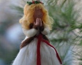 Needle felted  Waldorf Santa Lucia Christmas Tree Topper/ soft sculpture/needle felt by Daria Lvovsky Made to order