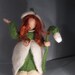 Needle felted Waldorf  Snowdrop Maiden-Flowers children- standing doll-soft sculpture-needle felt by Daria Lvovsky