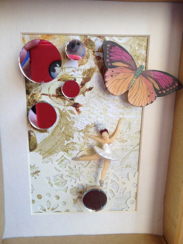 Mixed Media 3D Collage Box: Butterfly Dreams