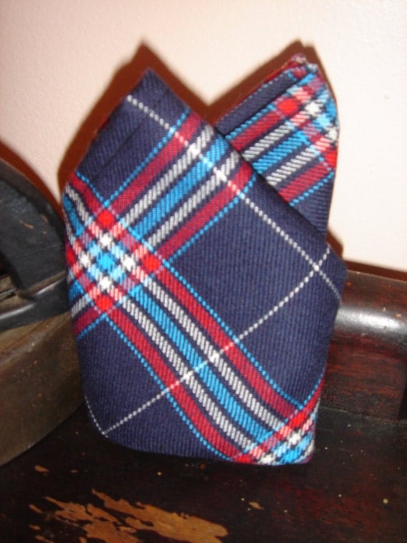 USA Modern Wool Tartan Pocket Square