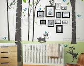 Vinyl Wall Decal Wall Sticker Tree Decal - Fantasy Woodland nursery decal 106