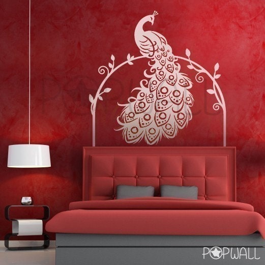 Removable Vinyl Wall Sticker Decal - Bird of Paradise - Peacock ( Large ) - 052