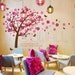 Wall Sticker Wall Decal  -Windy Flowery Tree Decal with Butterflies Nursery Decal  - 094