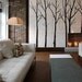 Tree Wall Decal Wall Sticker- Winter Trees Decal -  with 10 FREE FLYING BIRDS - 036