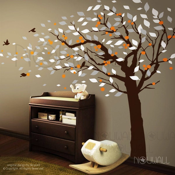 Wall Decal Wall Sticker -tree wall decal - birds wall decals
