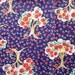 RESERVED FOR FRU, Vintage Feedsack Fabric, Apple Trees on Bright Navy, 2 pieces15"x20"