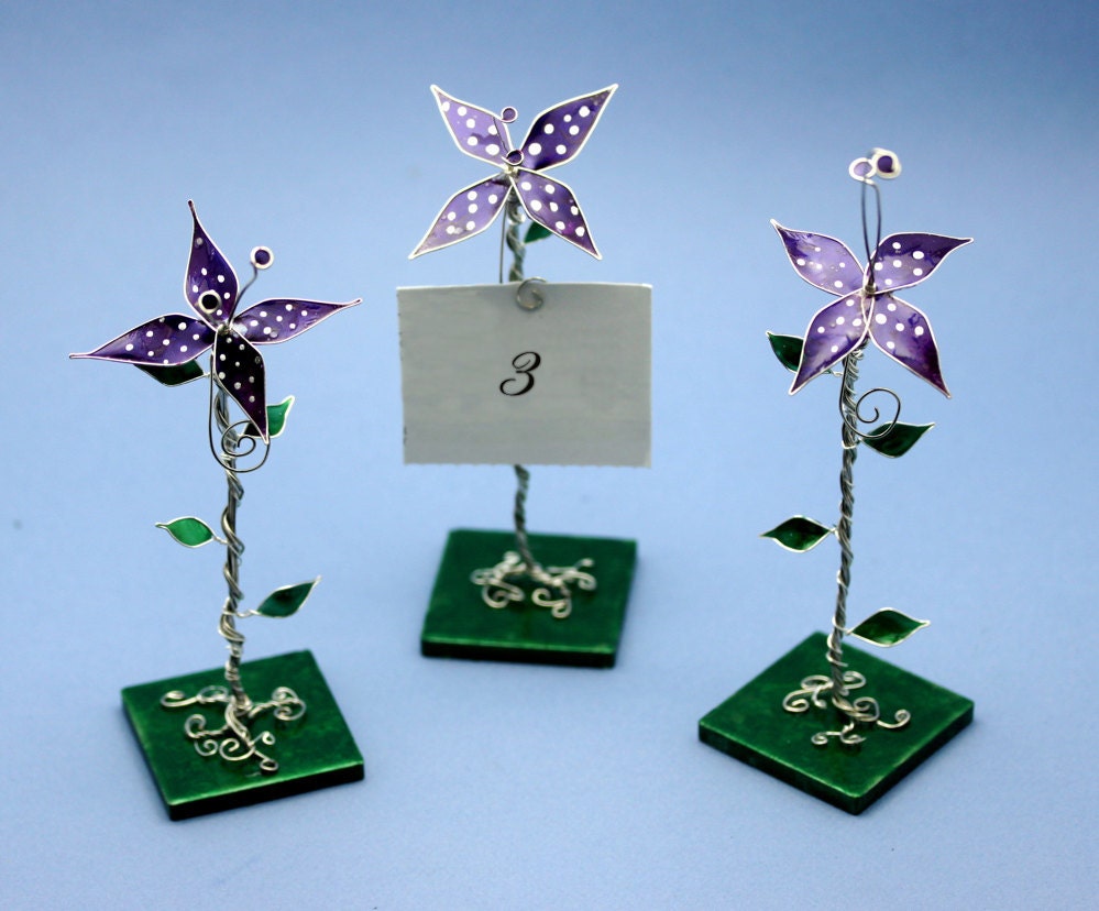 Flower Table Card Holders - Set of 3