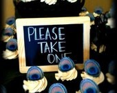 Edible Peacock Eye Feathers - 1 dozen - Cake & Cupcake toppers - Food Accessories
