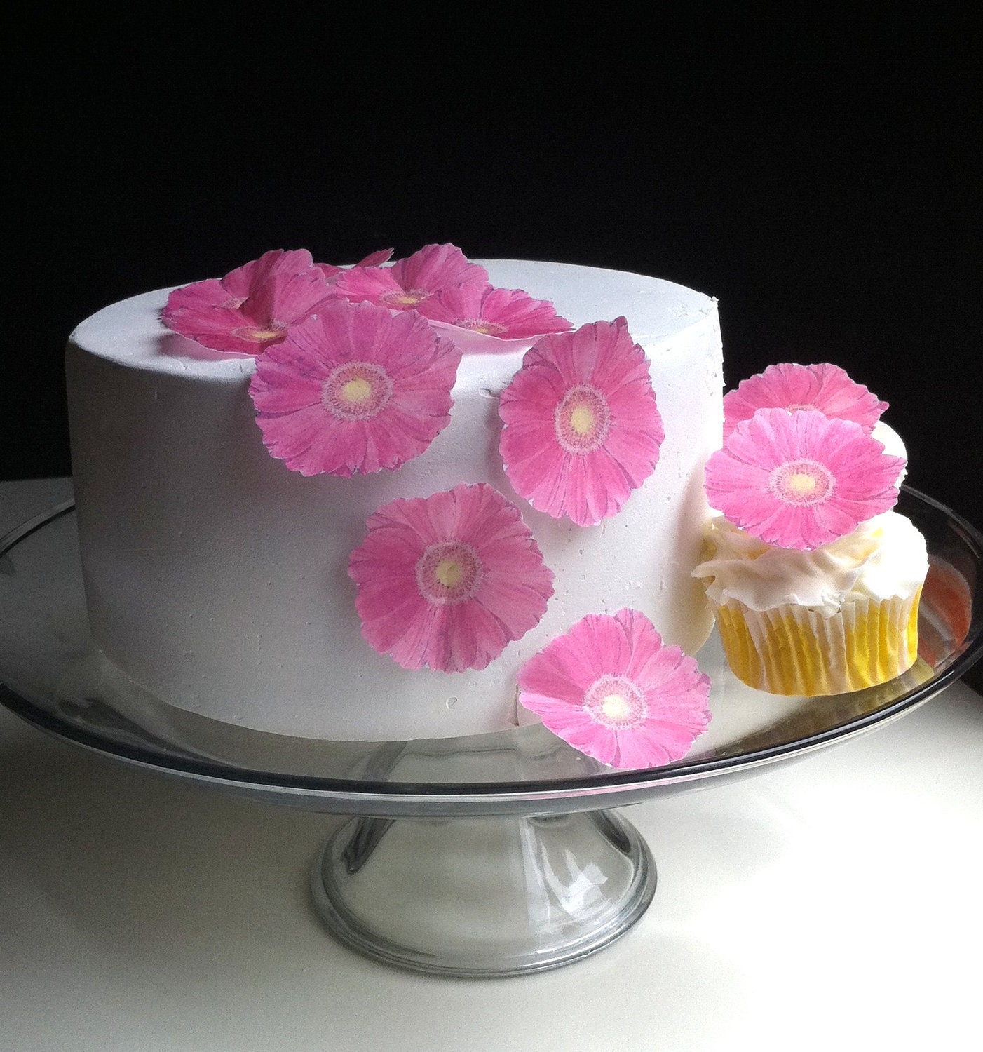 The Original EDIBLE Gerbera Daisies - Pink - Cake & Cupcake toppers - Food Accessories