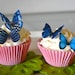 The Original EDIBLE BUTTERFLIES  - Small Assorted Blues - Cake & Cupcake toppers - Food Accessories
