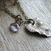 Briolette Leaf Necklace Amethyst Briolette Woodland Leaf Nature Inspired Botanical Jewelry