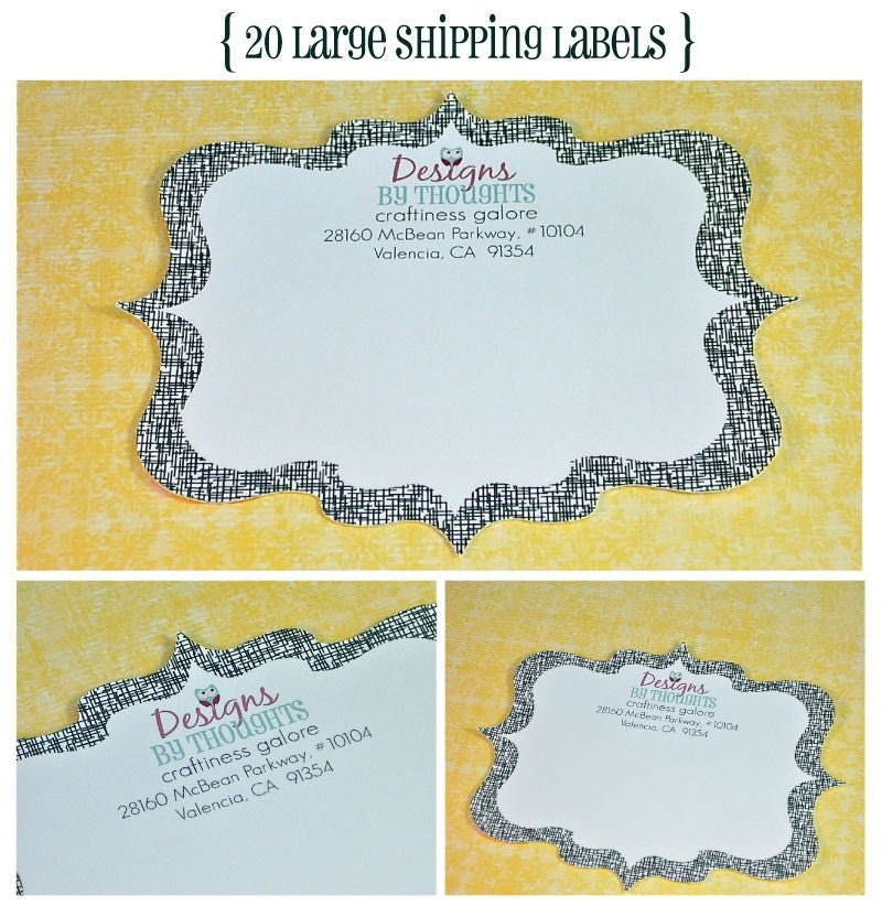 Large Shipping Labels - Full Color Logo - 20 Labels