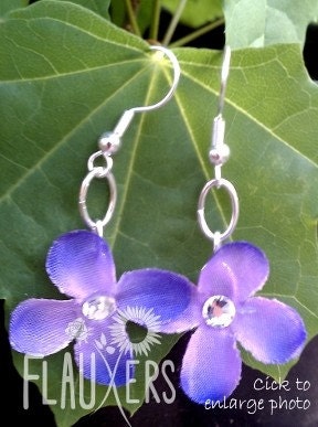 Lilac Rhinestone Earrings