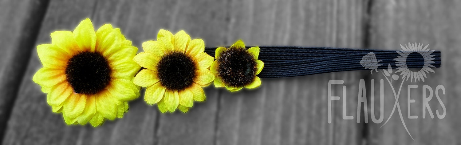 3 Size Miniature Sunflower Baby Headband
