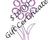 10 Dollar Gift Certficate