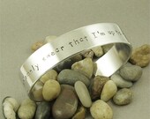 I solemnly swear ... Harry Potter inspired Hand Stamped 1/2" wide Aluminum Cuff Bracelet