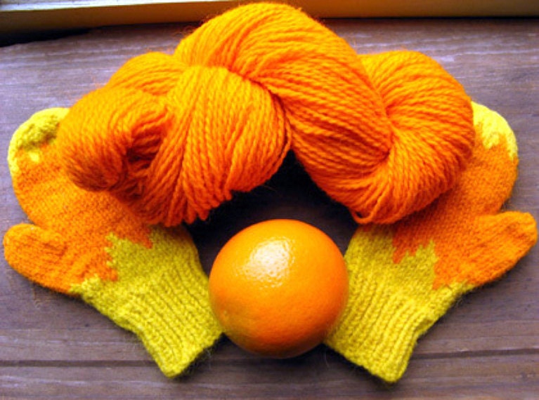 Orange yarn, knitting wool, Peace Fleece, worsted weight, Firebird Orange