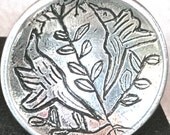 hand etched hummingbird ring