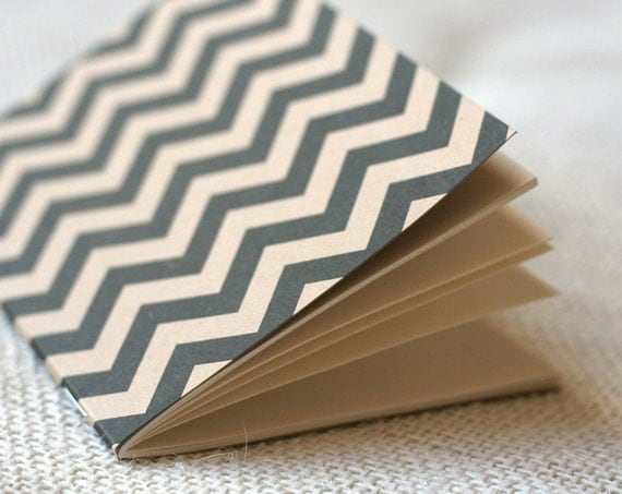 Jotter, Pocket Notebook, Mini Journal - Chevron Stripe