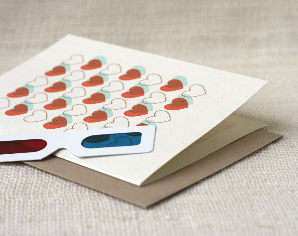 Love / Anniversary Card - 3D Hearts
