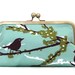 CLUTCH PURSE for Bridesmaids Joel Dewberry Sparrow in Aqua or choose your own fabric
