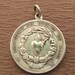 Antique Religious Medal Virgin Mary Vintage Immaculate Heart French Catholic Pendant Signed Penin SS219