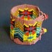 Mexican traditional Bracelet. The wonder of colors. Technique Wirrárrica. Handmade craft