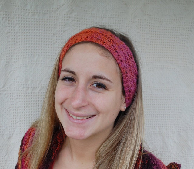 Pink Lace Headband - Womens Orange Wine Headband