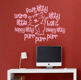 Soft Kitty Warm Kitty - Big Bang Theory - Vinyl Wall Decal