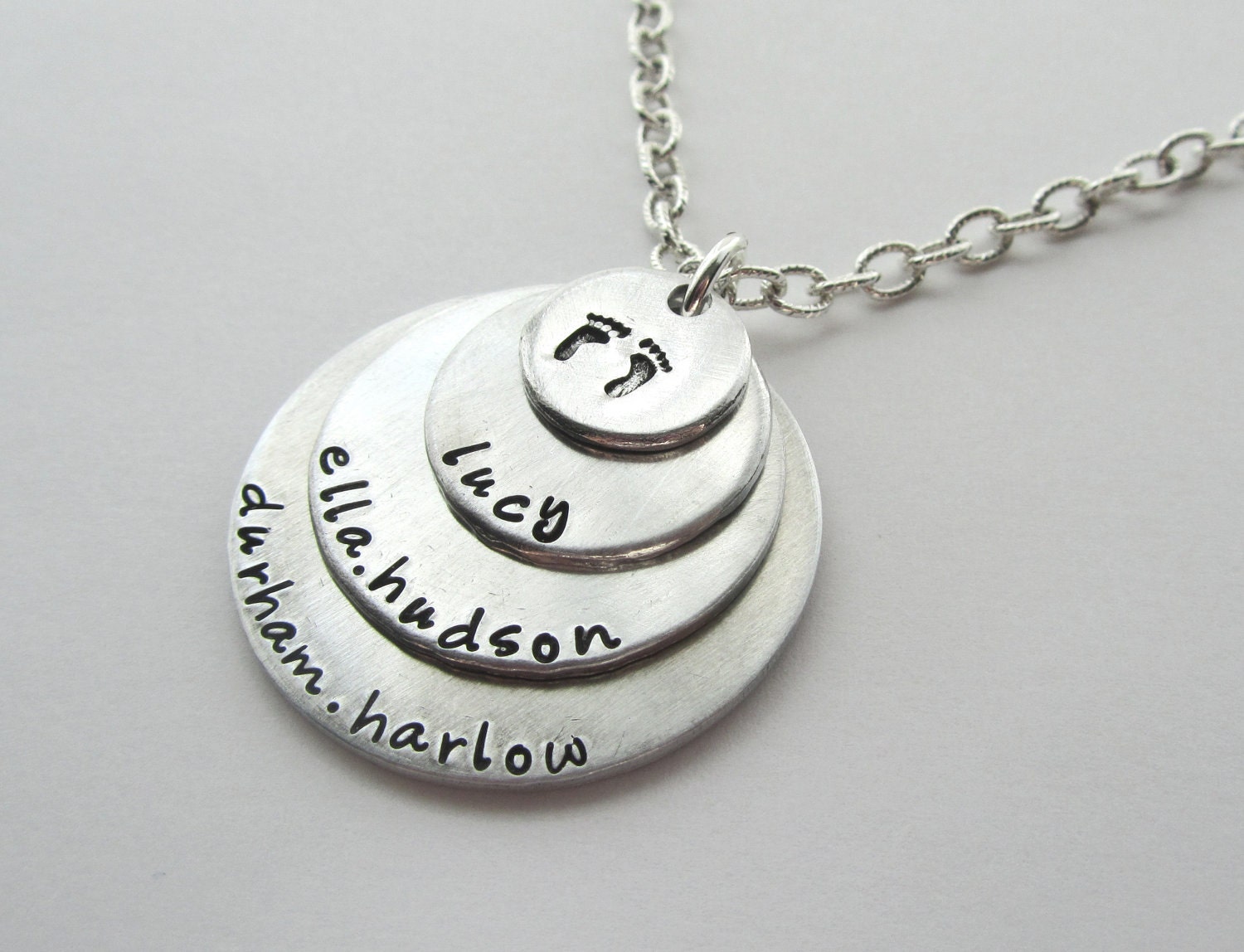 Mother's Necklace Sterling Silver Filled- More to Love -  Matte Silver Customizable Necklace - Children Kids Baby Babies Twins mom