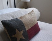 hand printed Texas State  flag cushion cover