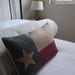 hand printed Texas State flag cushion cover