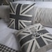 Helkat classic greys reversible union jack cushion cover