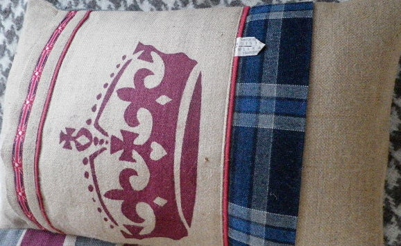 hand printed New  rustic union jack  flag cover