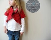 Ruffle Bolero pattern and tutorial PDF 12m-5T perfect for the holidays DIY jacket sweater shrug