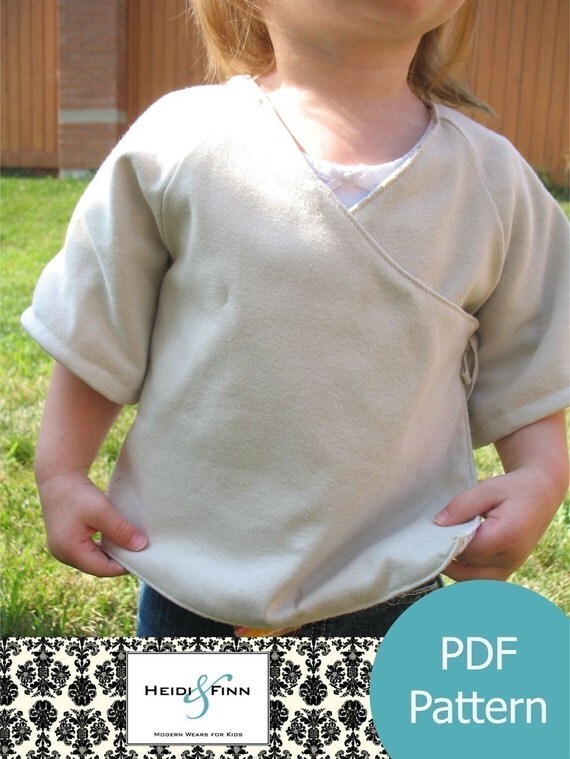Sweet Wrap Top Sweater epattern and tutorial PDF 12M-6T EASY Sew