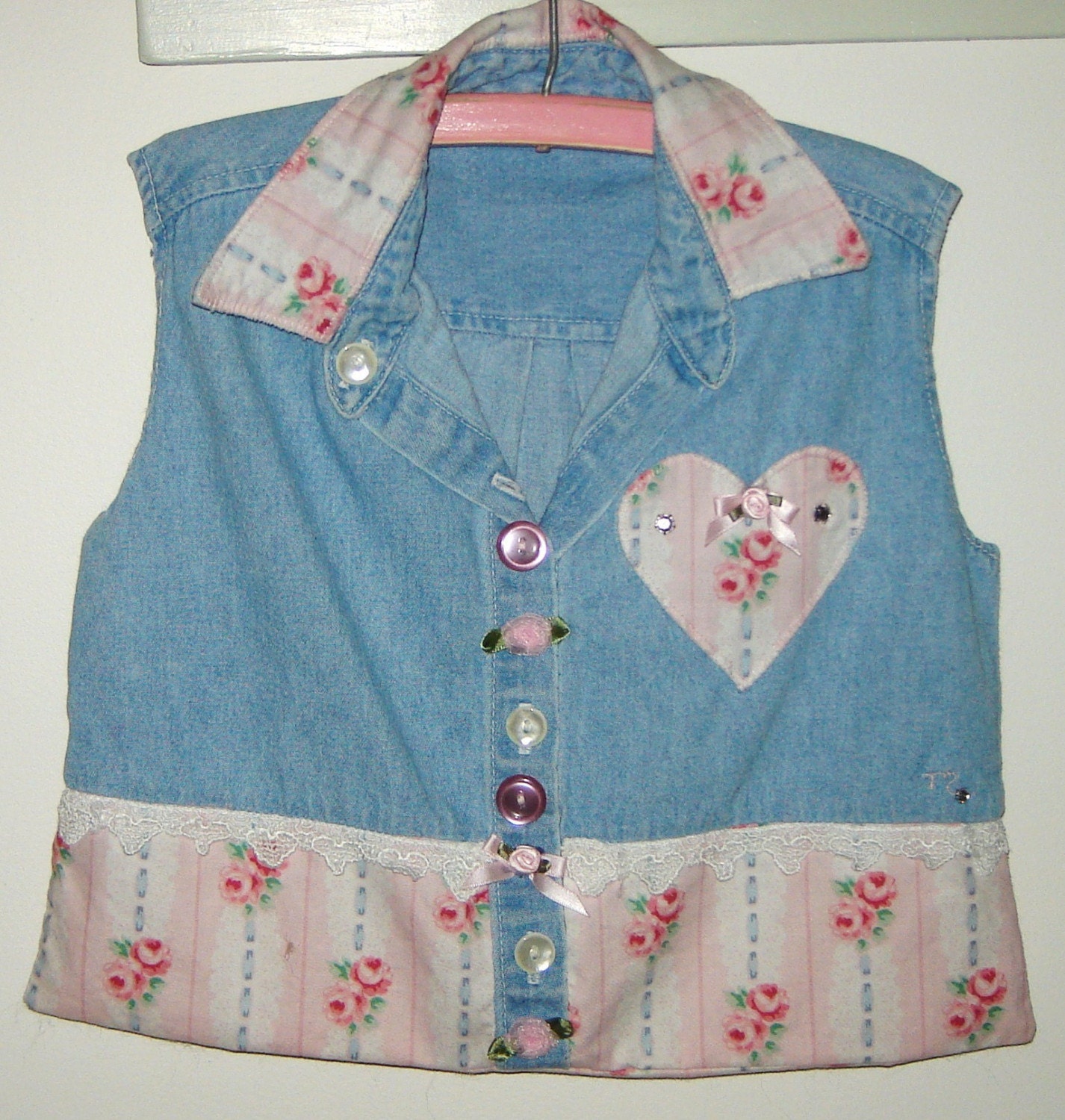 Clothespin or Storage Bag with Vintage Clothes Hanger OOAK