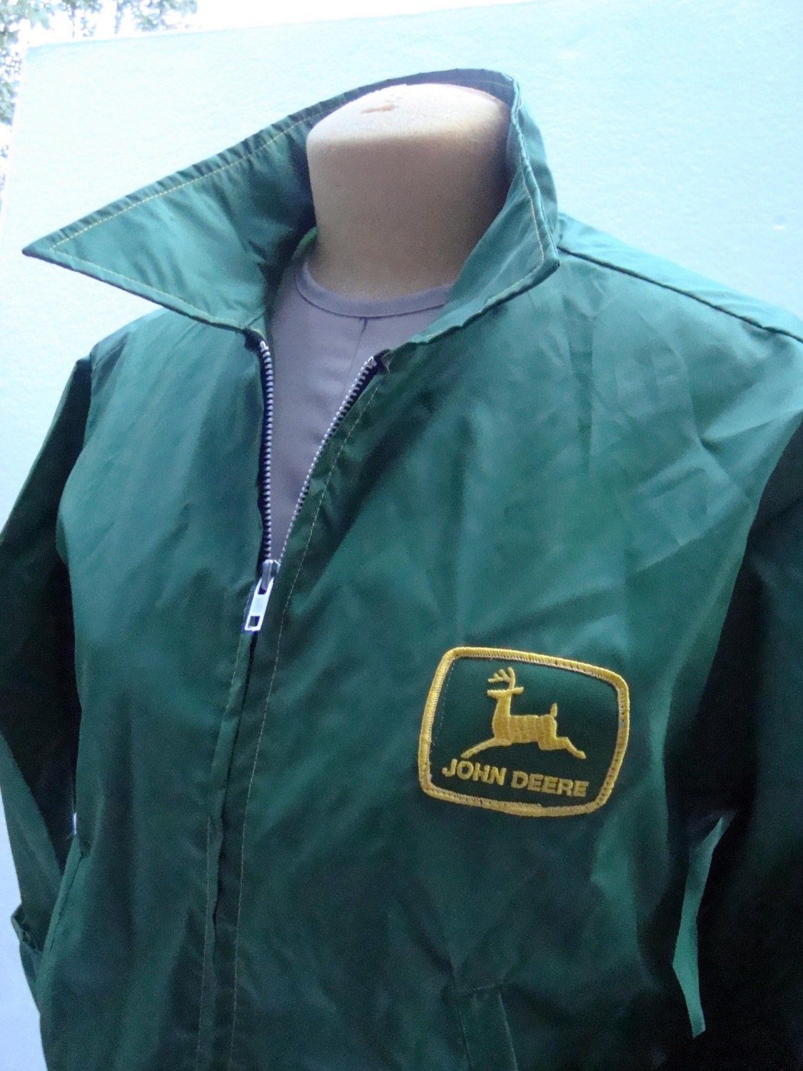 Vintage Light Weight Green John Deere Jacket by WestWoodVintage