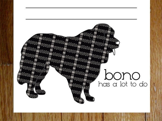 Newfoundland Personalized Notepads -- To Dog List Custom Breed