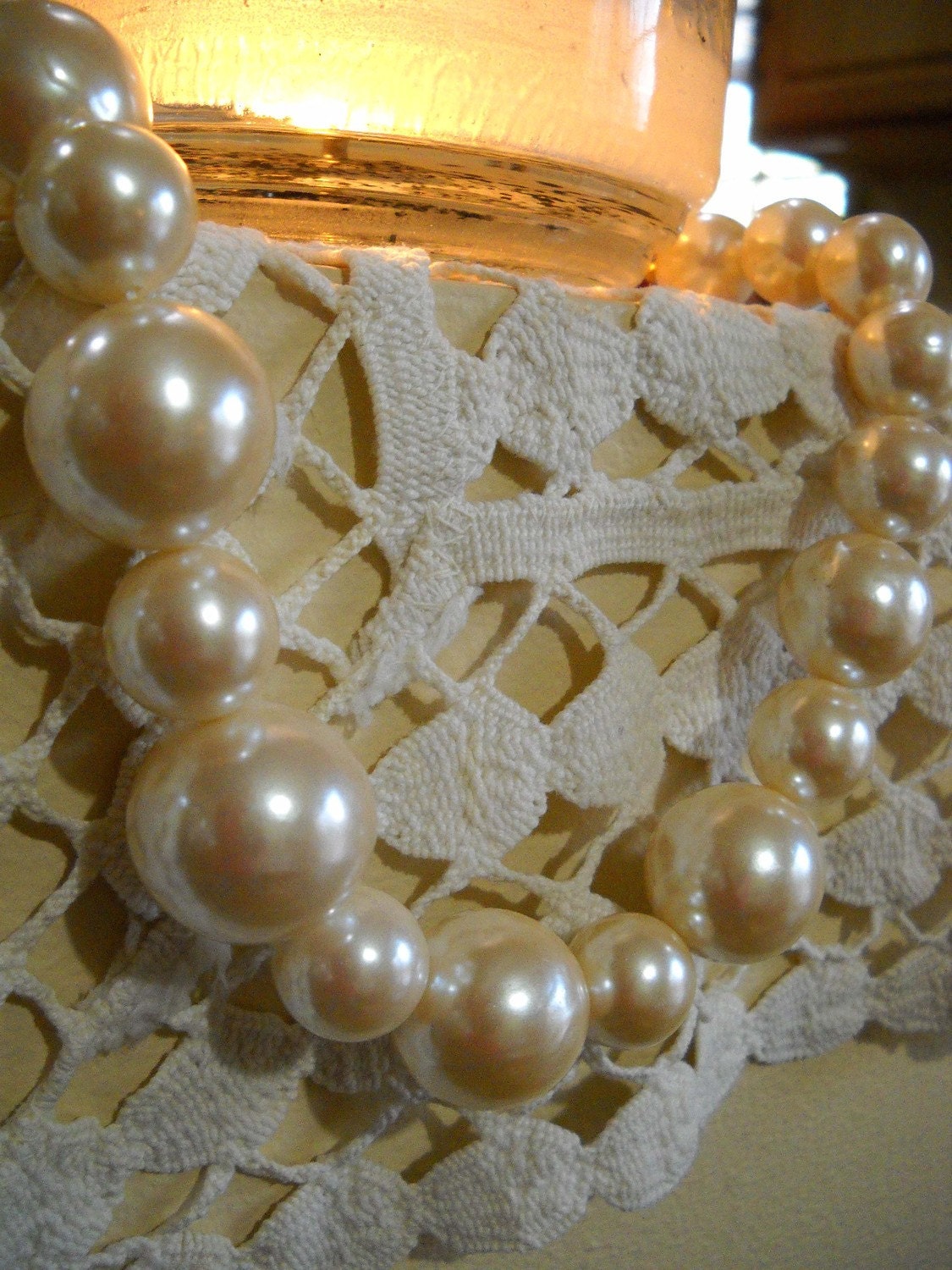 Extra Large Funky Faux Pearl Necklace by ChezPlatypus on Etsy