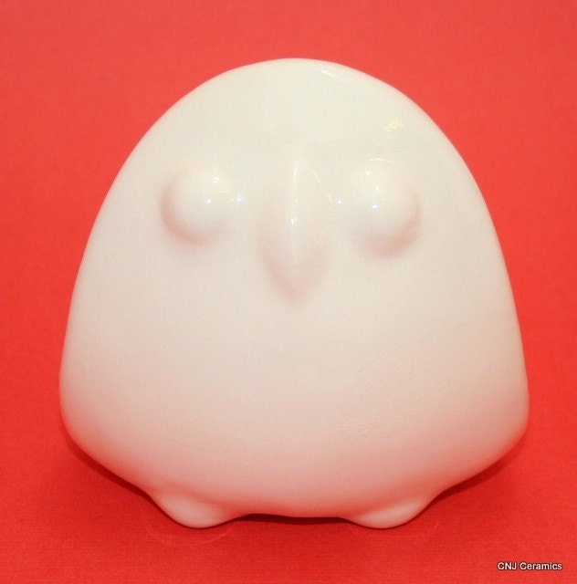 White Ceramic Owl