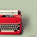 red typewriter