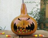 Halloween Jack-O-Lantern Spooky Natural Fall Harvest Carved Deccoration Candy Dish