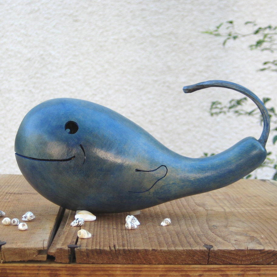 Whale Gourd Beach House Ocean Blue Natural Decoration