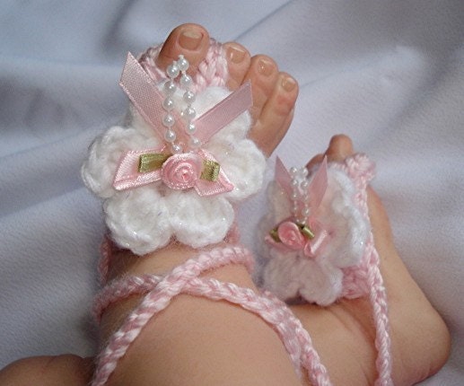 Boutique Barefoot Baby Sandals