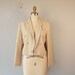 SALE / cropped jacket / linen blazer / 80s jacket / Buff Linen jacket - size small , medium