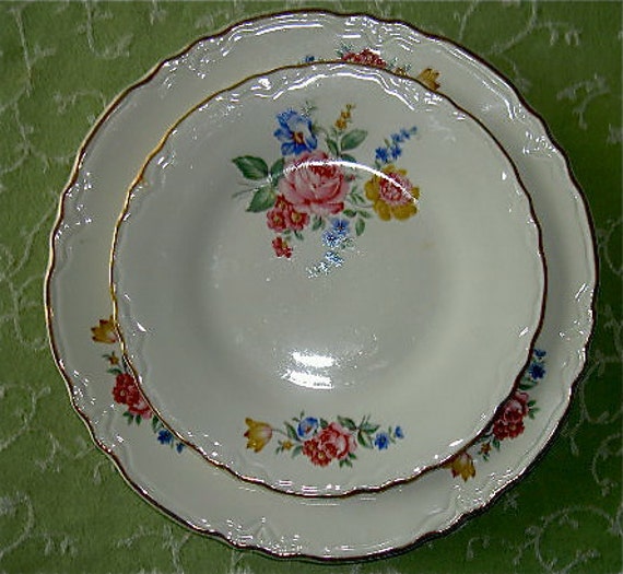 Antique Rose Pattern China Shabby Chic Set By Sloraynstones